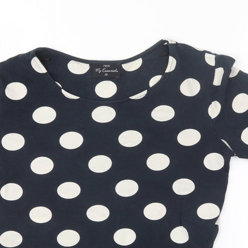 NEXT Womens Blue Polka Dot  Basic Blouse Size 10
