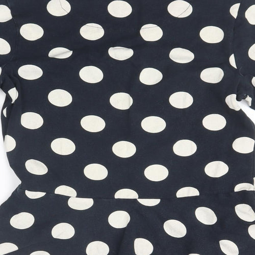 NEXT Womens Blue Polka Dot  Basic Blouse Size 10