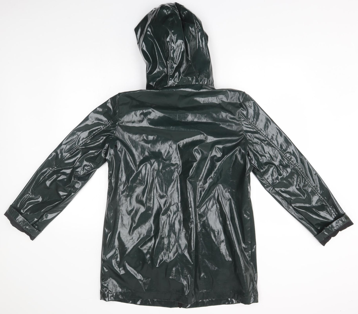 F&F Womens Green   Rain Coat Coat Size 10  - wet look
