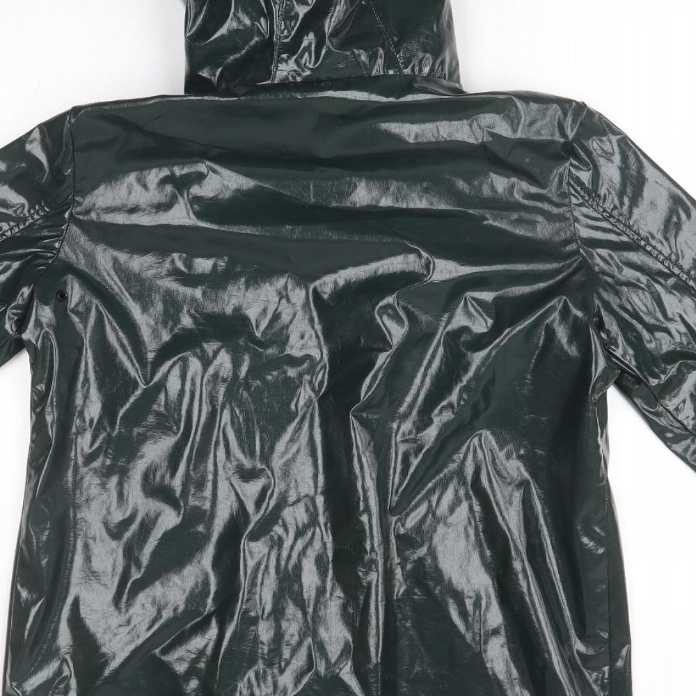 F&F Womens Green   Rain Coat Coat Size 10  - wet look