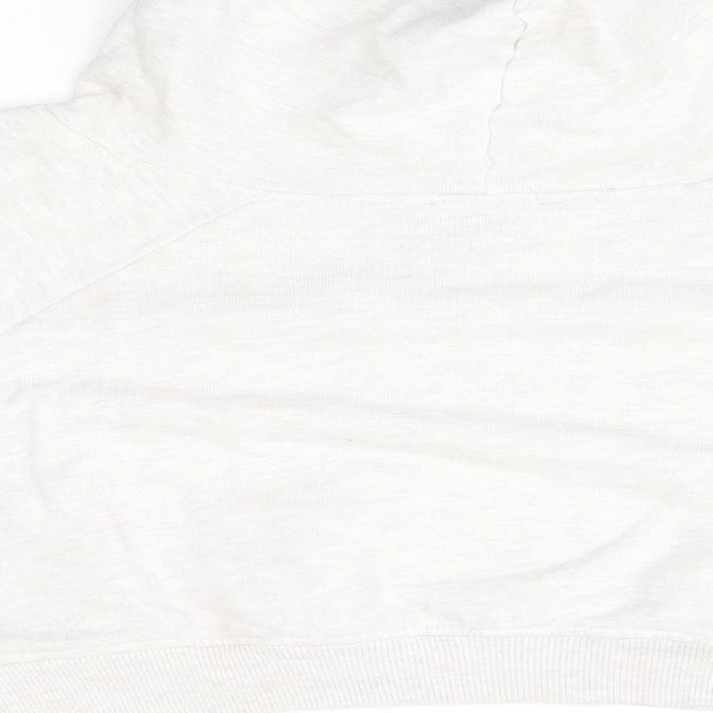 New Look Womens White   Pullover Hoodie Size 14  - cropped