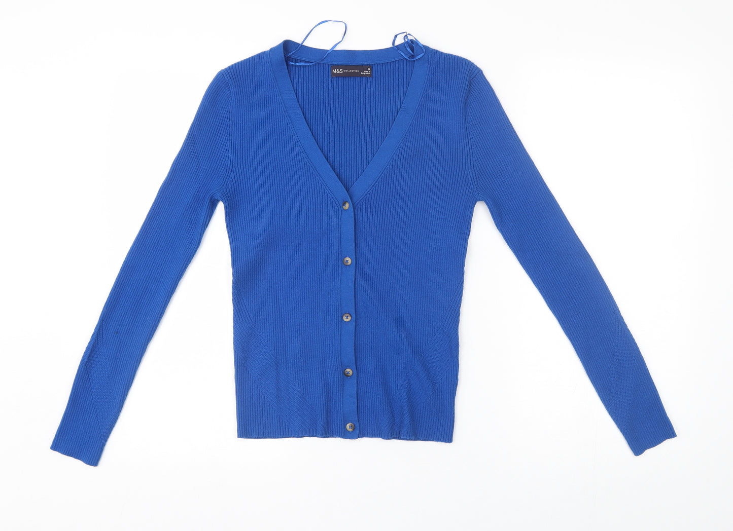 M&S Womens Blue   Cardigan Jumper Size 10