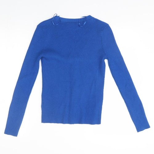 M&S Womens Blue   Cardigan Jumper Size 10