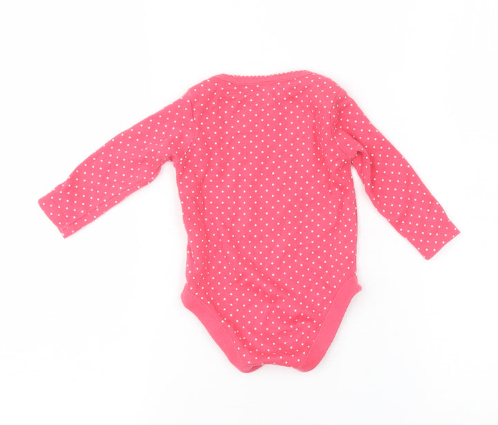 F&F Baby Pink Polka Dot Babygrow One-Piece Size 0-3 Months