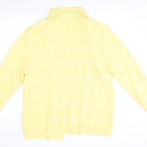 lady ice Womens Yellow   Cardigan Jumper Size L
