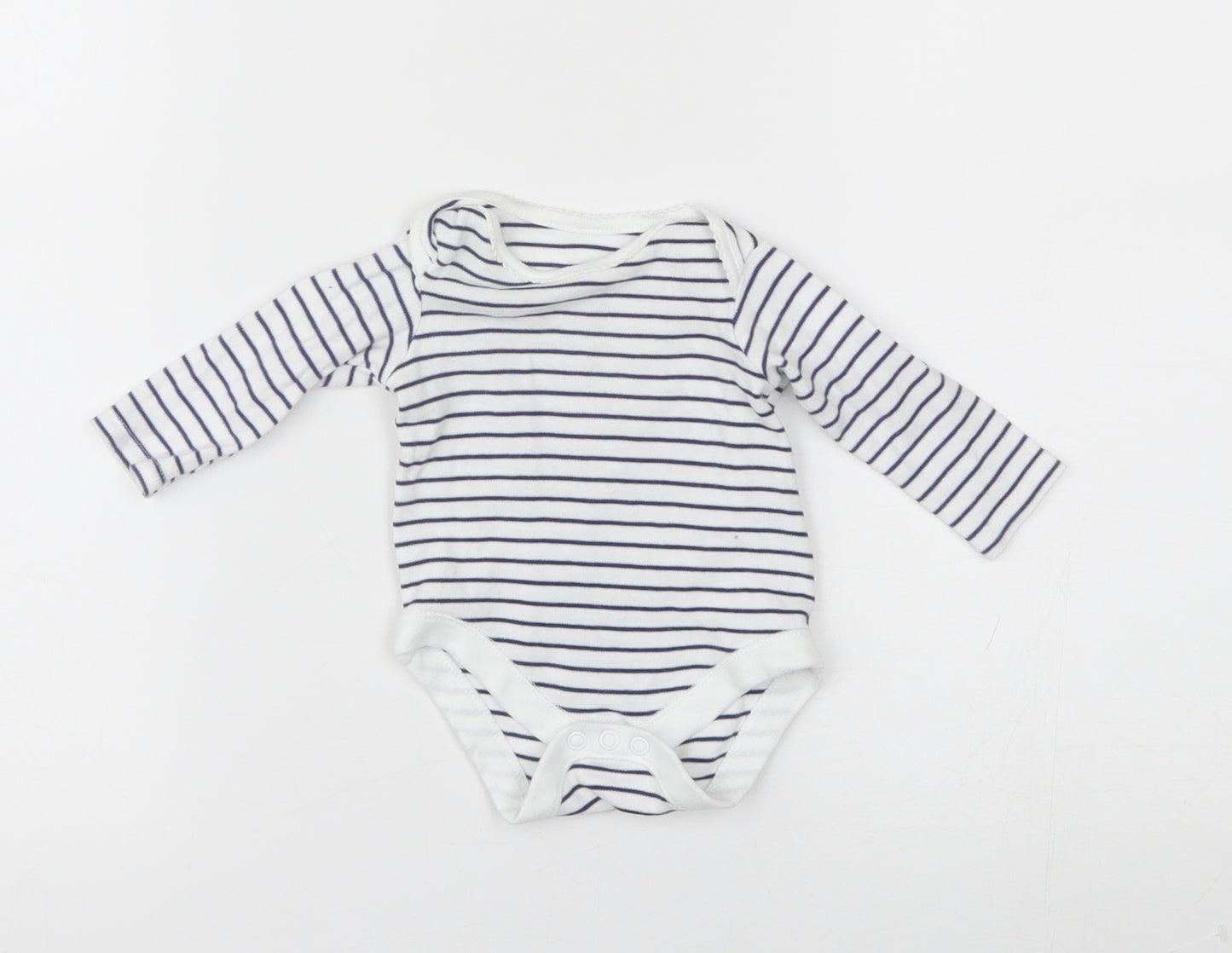 F&F Baby White Striped  Babygrow One-Piece Size 0-3 Months