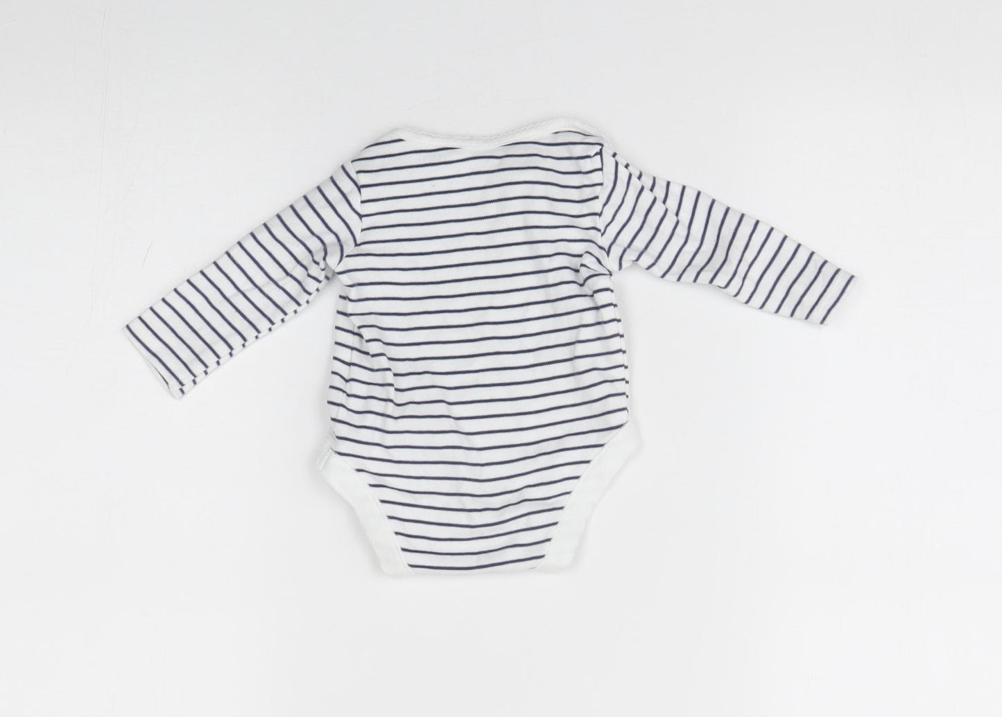 F&F Baby White Striped  Babygrow One-Piece Size 0-3 Months
