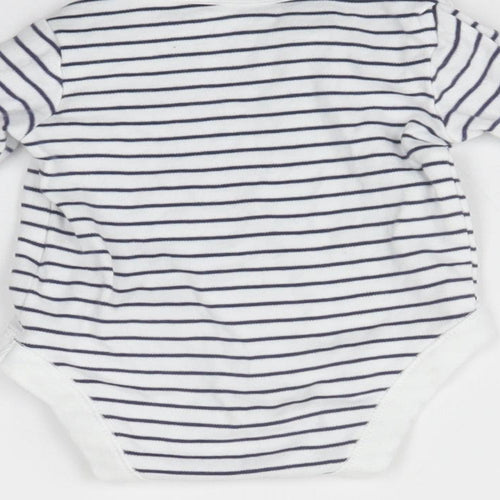 F&F Baby White Striped  Babygrow One-Piece Size 0-3 Months
