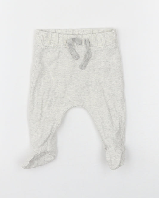 Front view of George Baby Grey Jogger Trousers, size 0-3, Months