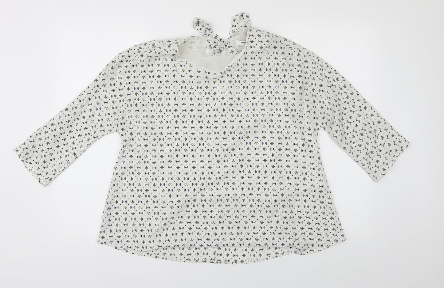 sweewe Womens White   Basic Blouse Size S  -