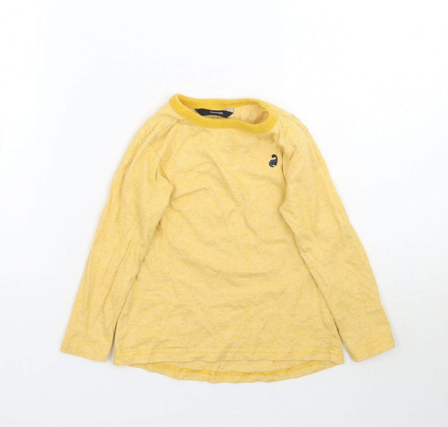 George Boys Yellow   Basic T-Shirt Size 2-3 Years
