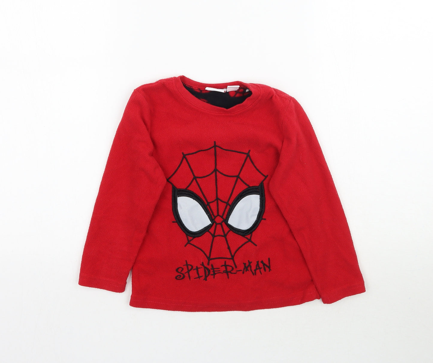 Primark Boys Red  Fleece Basic T-Shirt Size 3-4 Years  - Spiderman