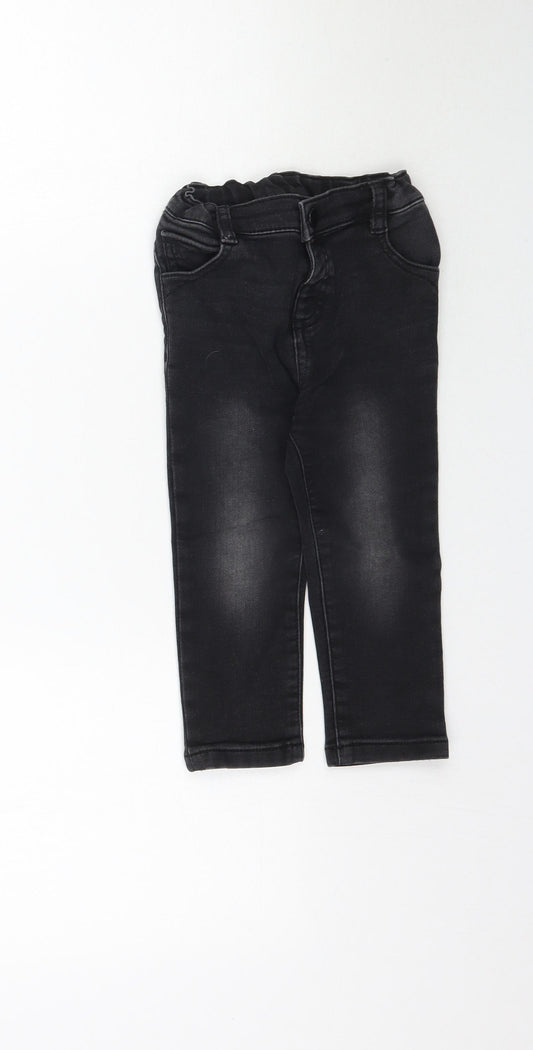 Matalan Boys Black  Denim Skinny Jeans Size 2-3 Years