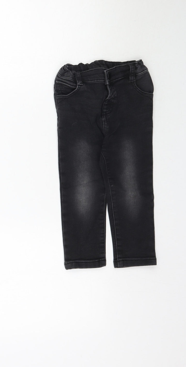 Matalan Boys Black Denim Skinny Jeans Size 2-3 Years
