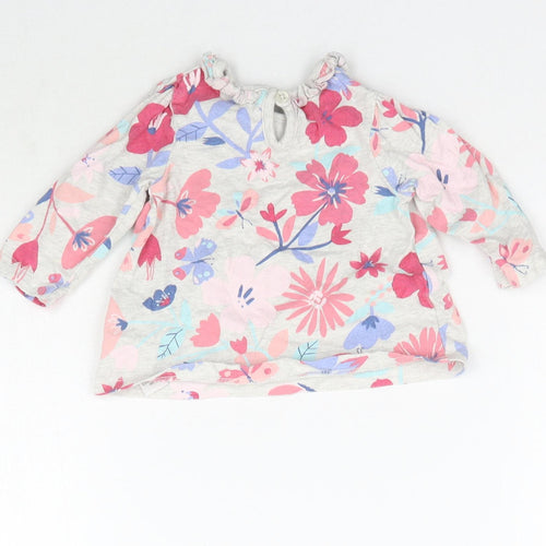 George Girls Multicoloured Floral  Basic T-Shirt Size 0-3 Months  - Disney at George