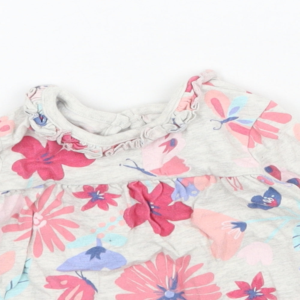 George Girls Multicoloured Floral  Basic T-Shirt Size 0-3 Months  - Disney at George