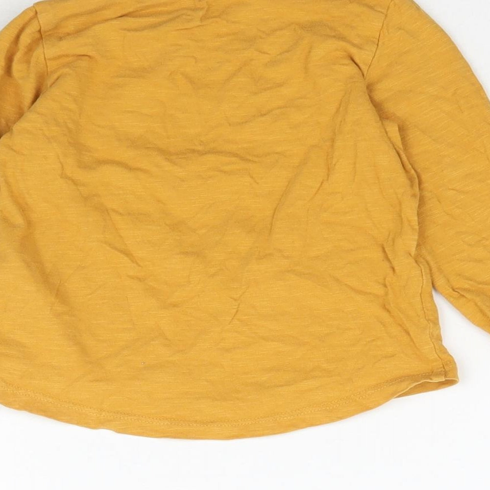 Matalan Girls Yellow   Basic T-Shirt Size 18-24 Months  - Happiness Cat