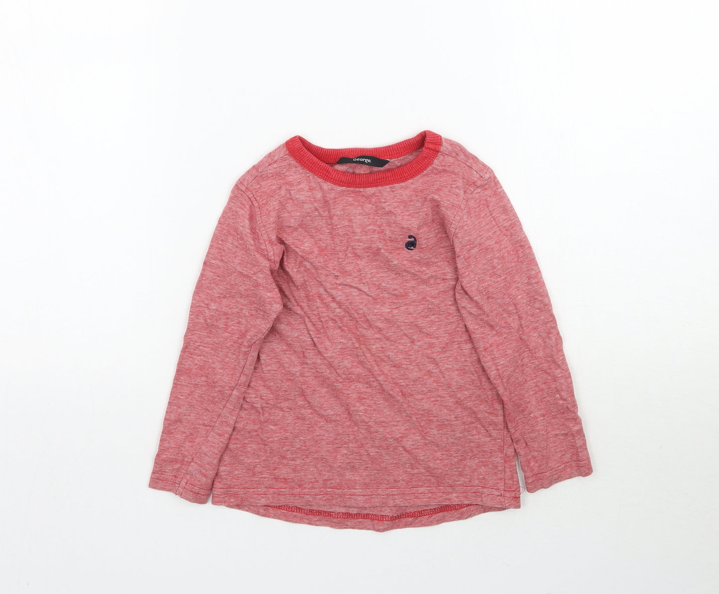 George Boys Red   Basic T-Shirt Size 2-3 Years