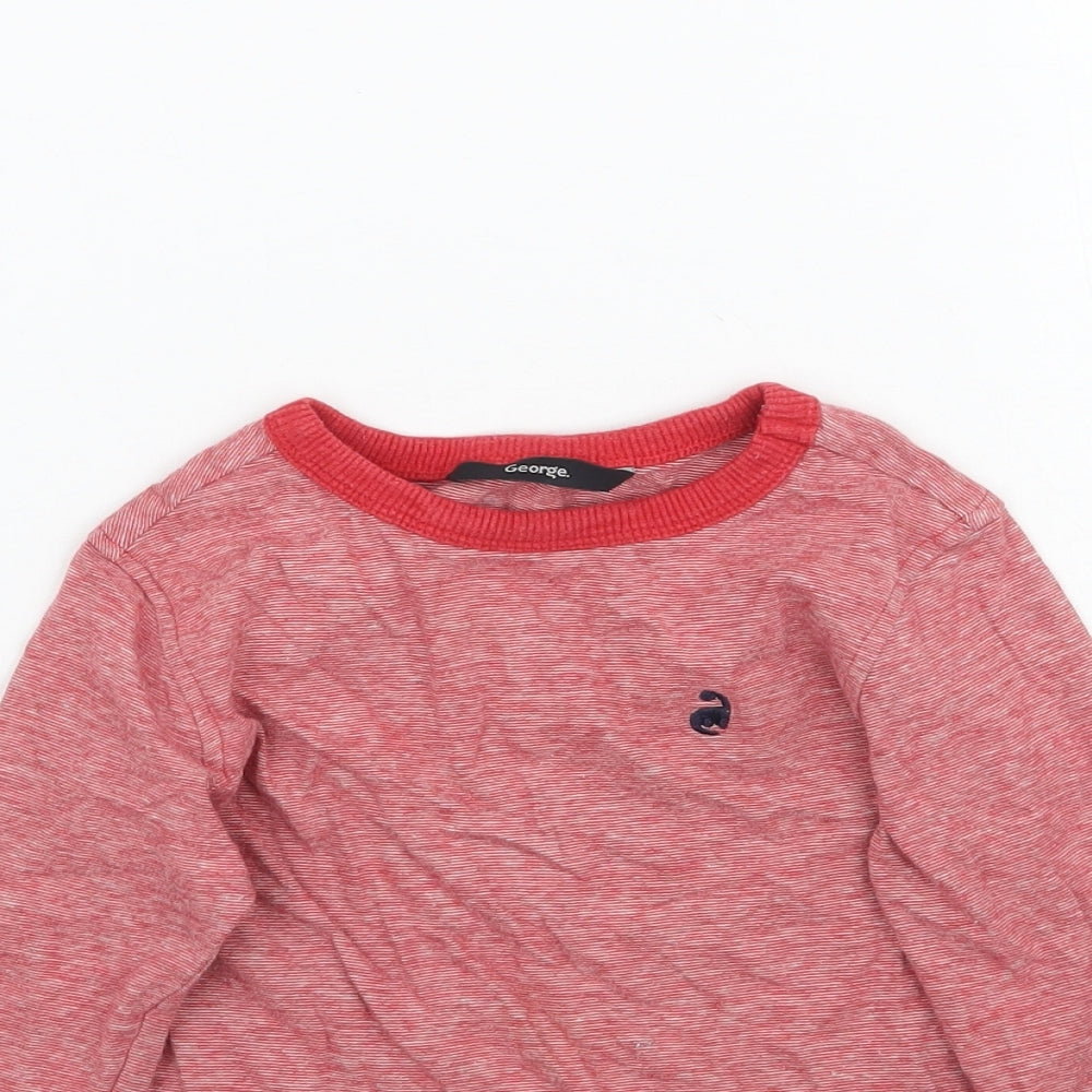 George Boys Red   Basic T-Shirt Size 2-3 Years