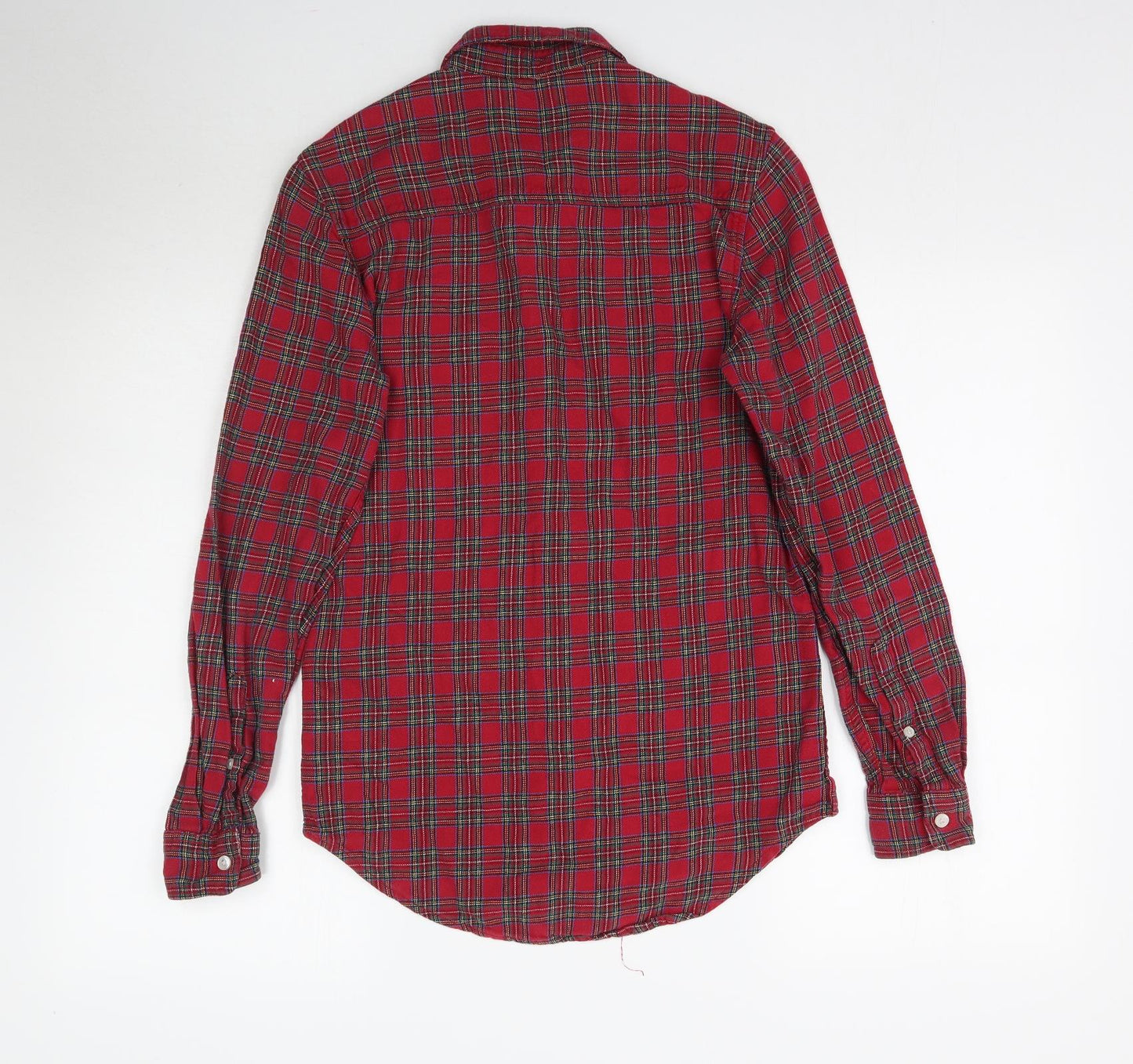 Topman Mens Red Plaid   Button-Up Size XS