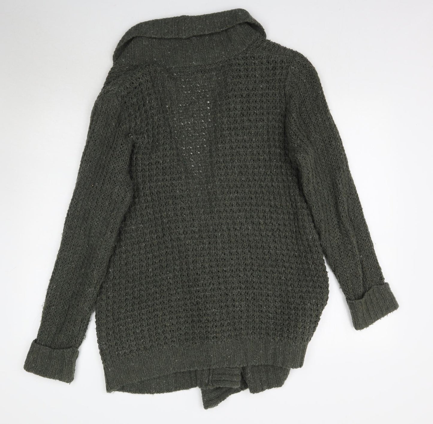 Topshop Womens Green  Knit Cardigan Jumper Size 10