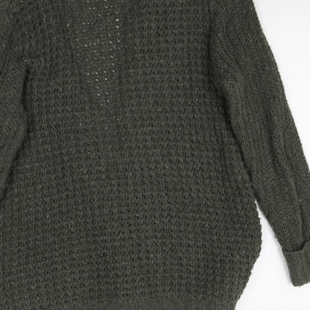 Topshop Womens Green  Knit Cardigan Jumper Size 10