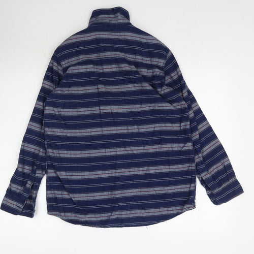 Topshop Womens Blue Striped  Pullover Sweatshirt Size 8