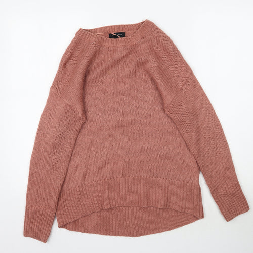 New Look Womens Pink  Knit Pullover Jumper Size S
