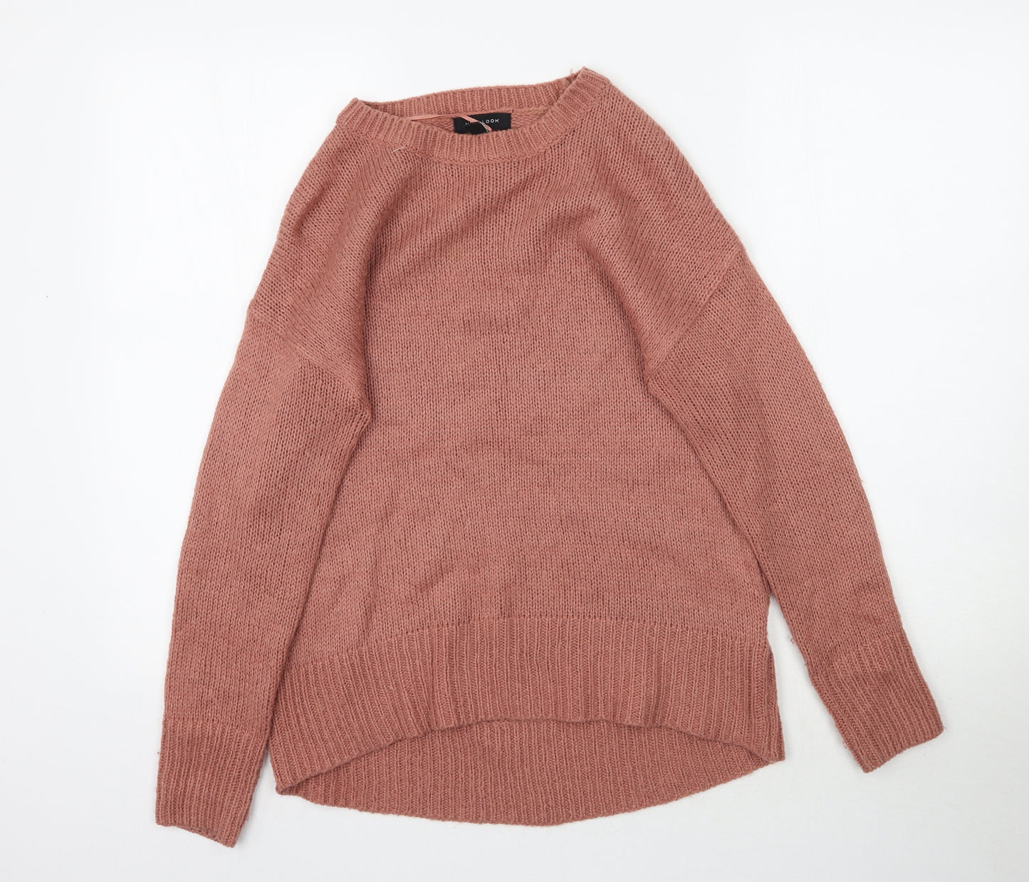 New Look Womens Pink  Knit Pullover Jumper Size S