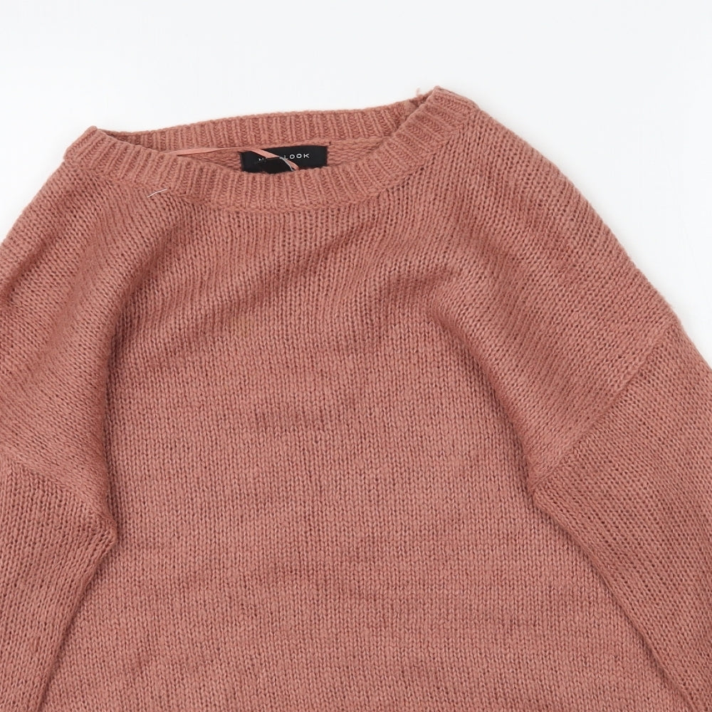 New Look Womens Pink  Knit Pullover Jumper Size S