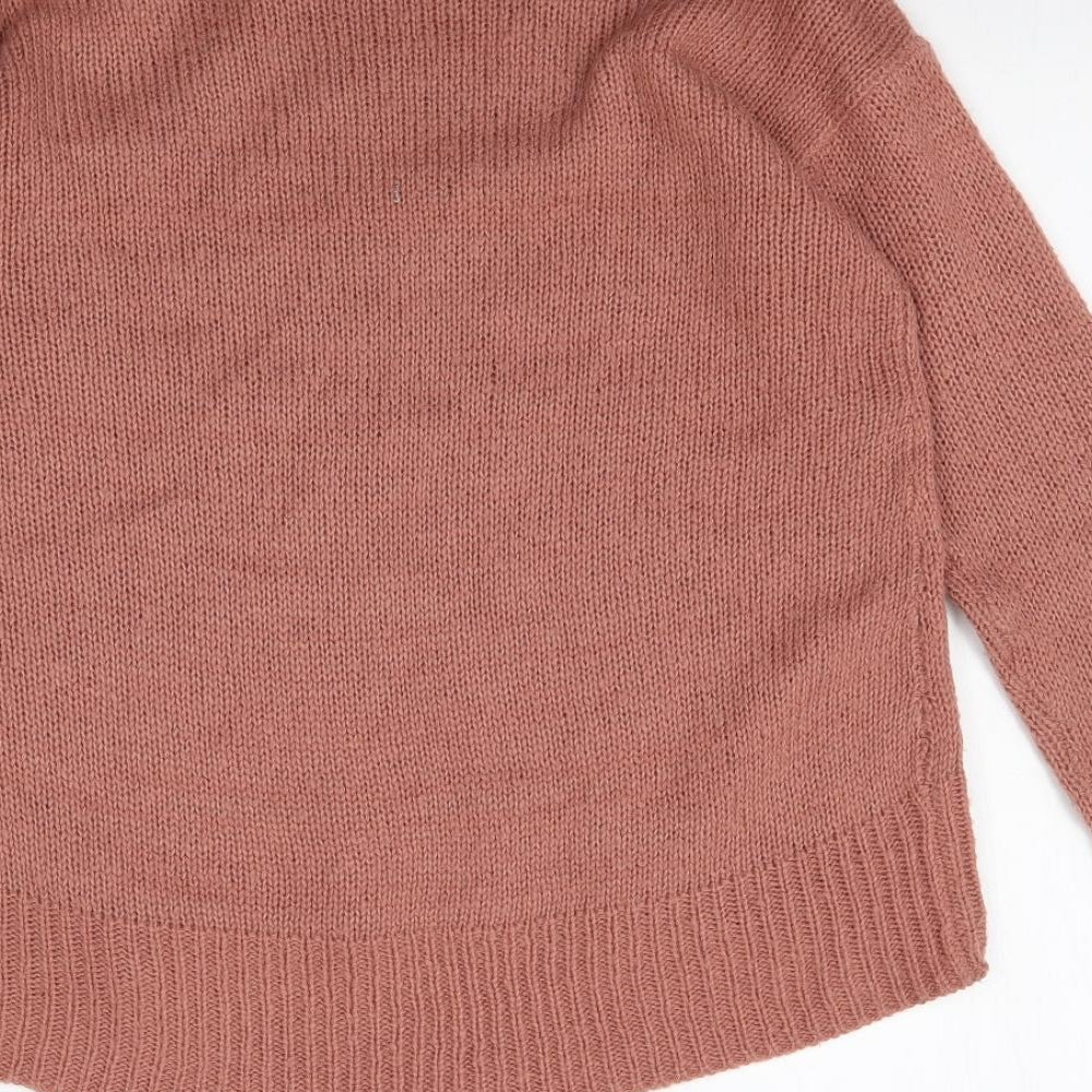 New Look Womens Pink  Knit Pullover Jumper Size S