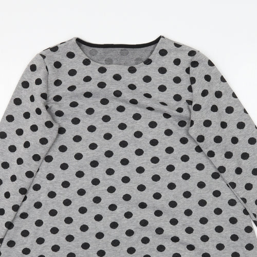 Preworn Womens Grey Polka Dot  A-Line  Size M