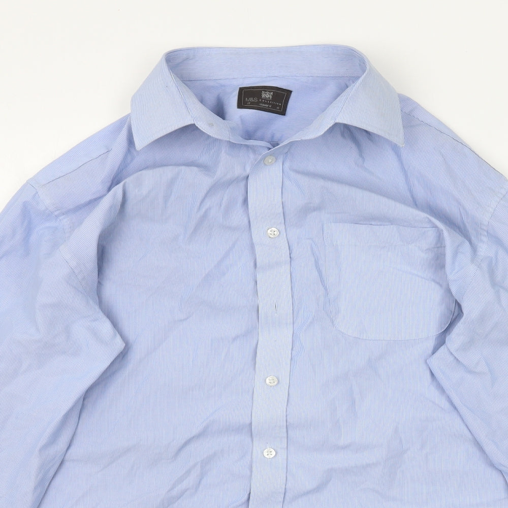 Marks and Spencer Mens Blue    Dress Shirt Size 17
