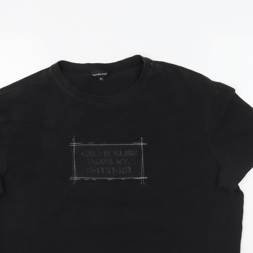 Calvin Klein Jeans Mens Black    T-Shirt Size XL