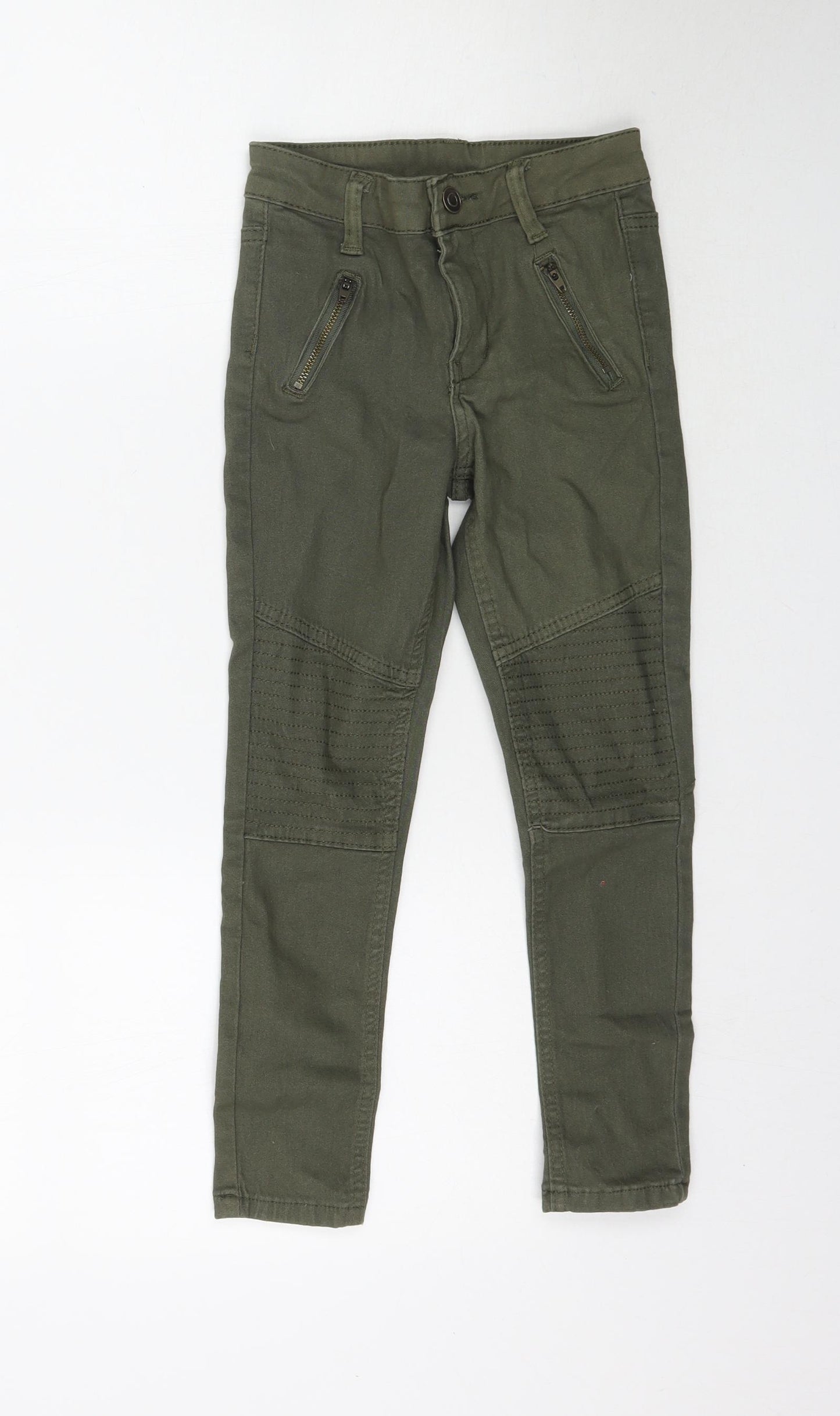 Preworn Boys Green    Trousers Size 6-7 Years