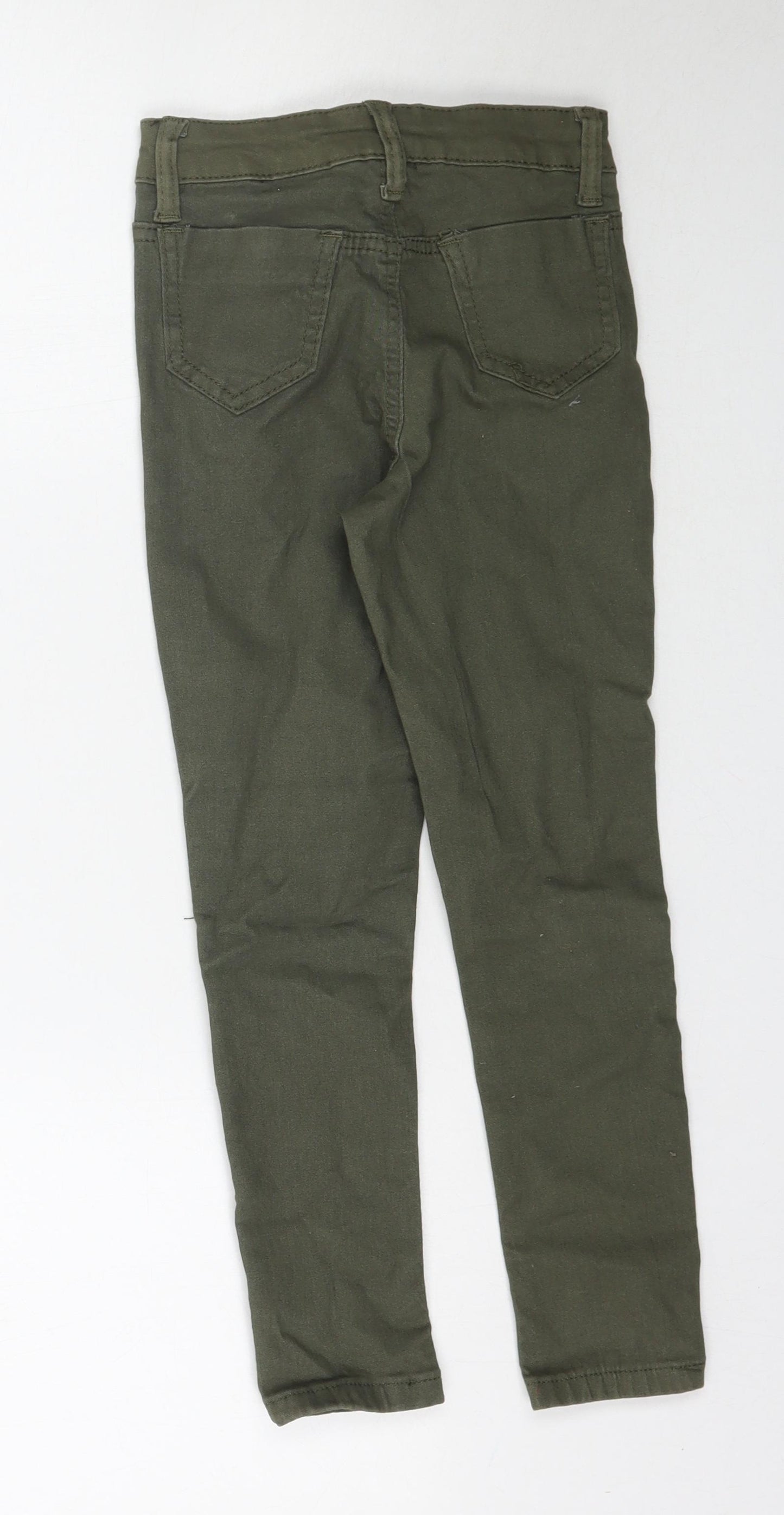 Preworn Boys Green    Trousers Size 6-7 Years