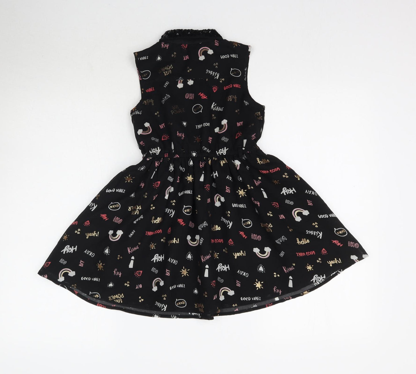 George Girls Black   Fit & Flare  Size 5-6 Years
