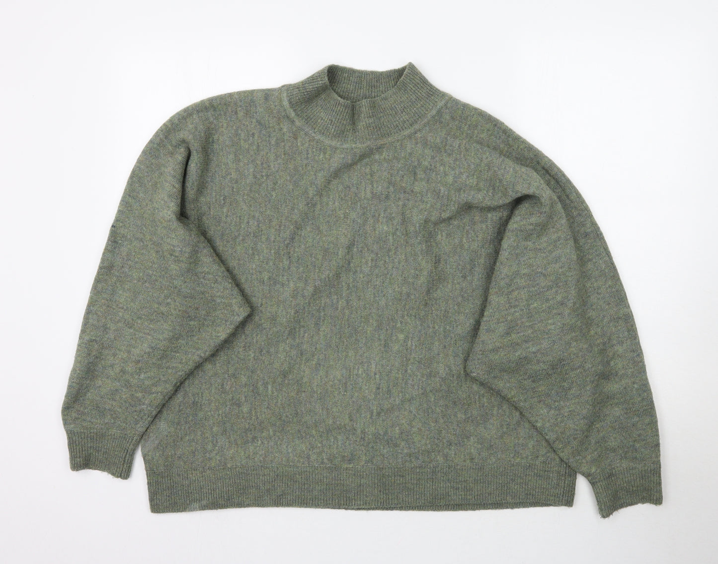 H&M Womens Green  Knit Pullover Jumper Size XL  - Batwing