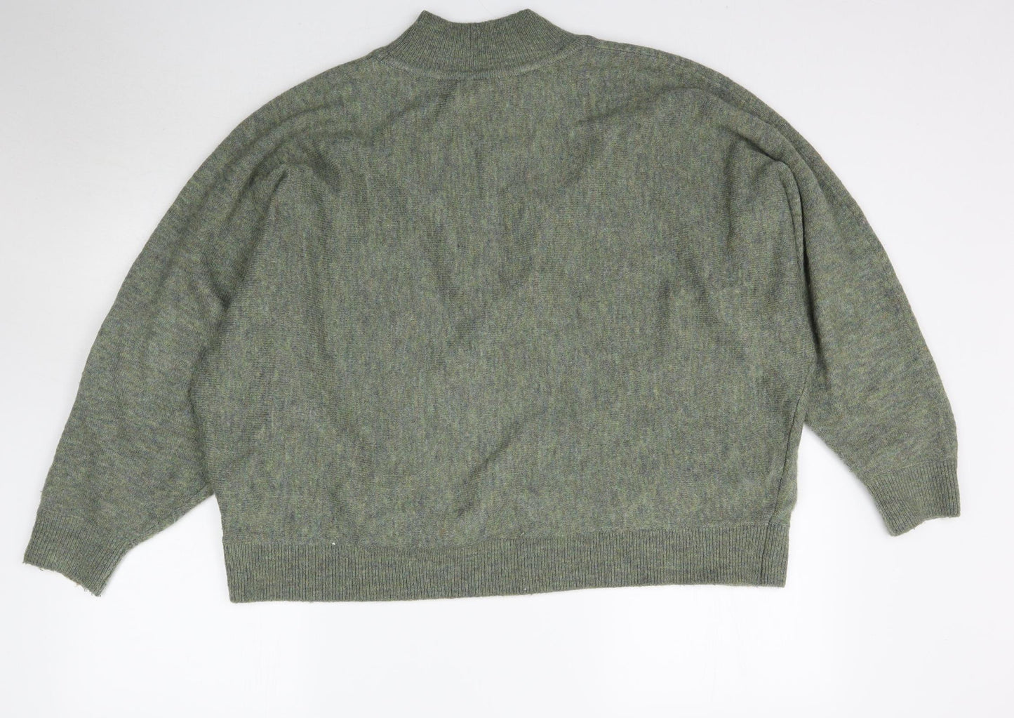 H&M Womens Green  Knit Pullover Jumper Size XL  - Batwing