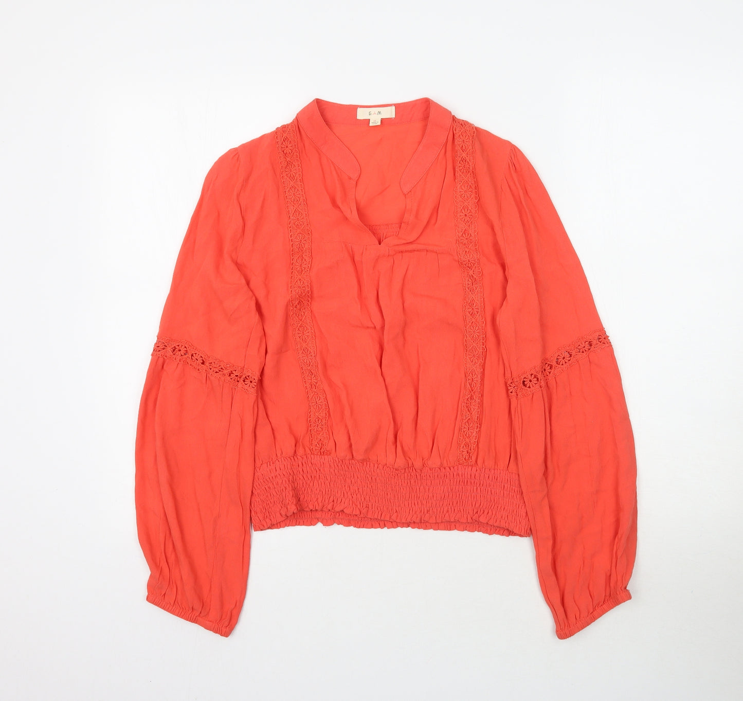 EM Womens Orange   Basic Blouse Size M  - Coral