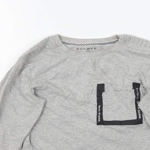 Nutmeg Boys Grey   Basic T-Shirt Size 10-11 Years