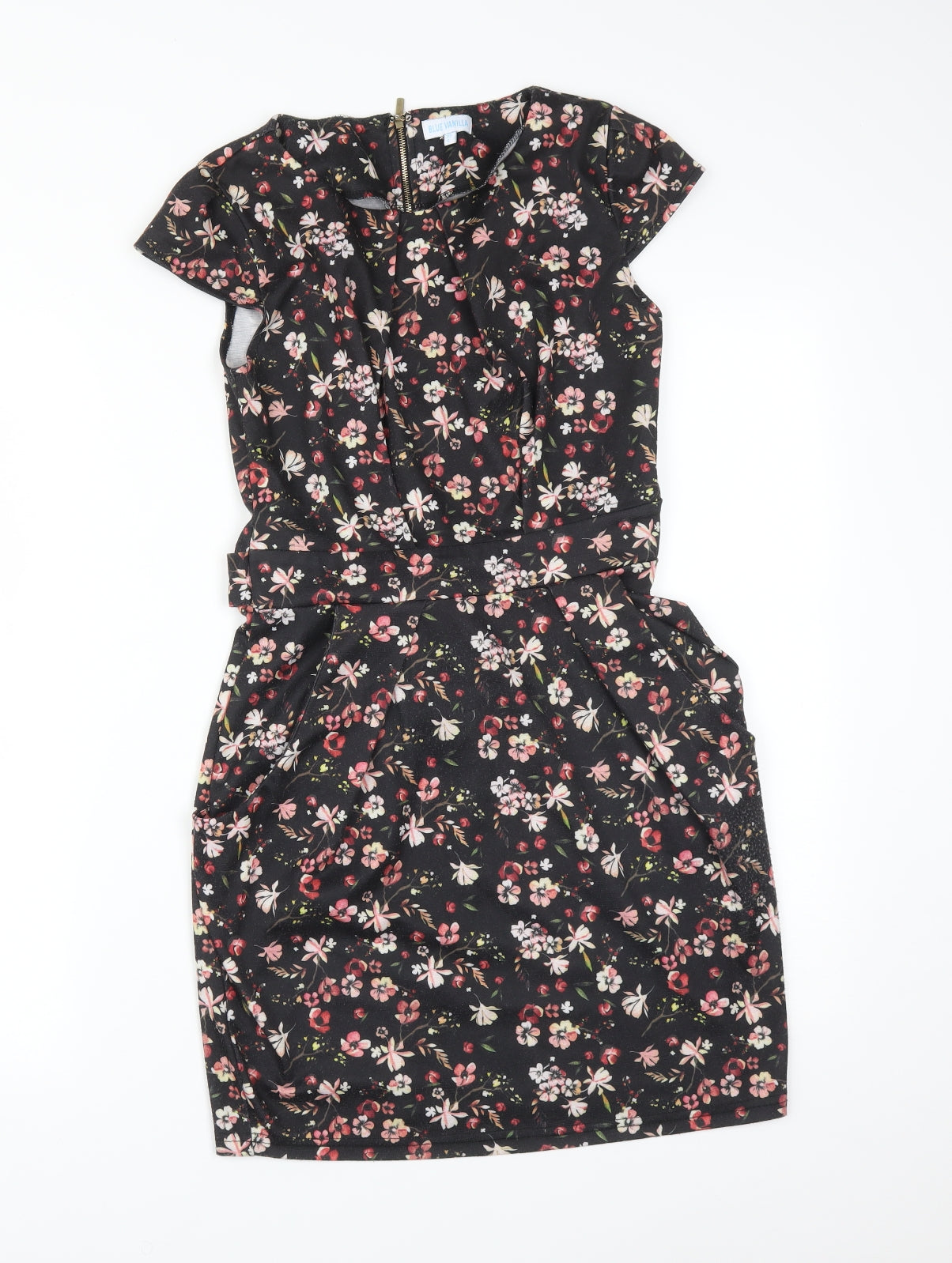 BLUE VANILLA Womens Multicoloured Floral  Bodycon  Size 10