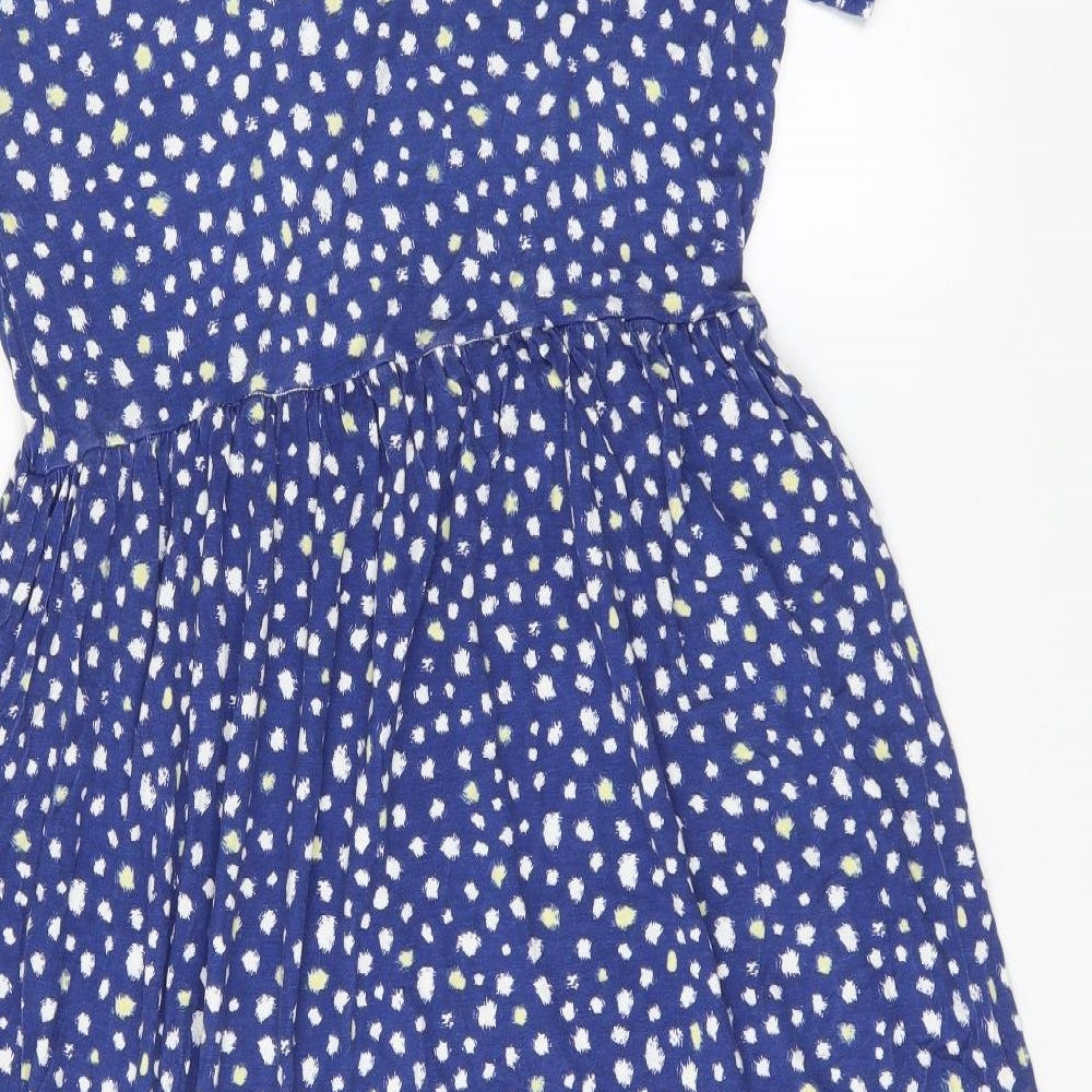 WEDNESDAY'S GIRL Womens Blue Geometric  A-Line  Size S