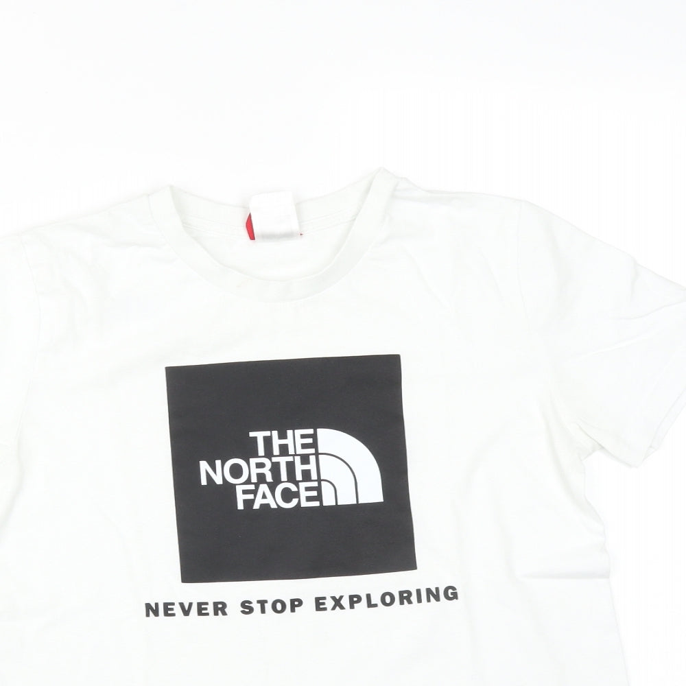The North Face Boys White   Basic T-Shirt Size L