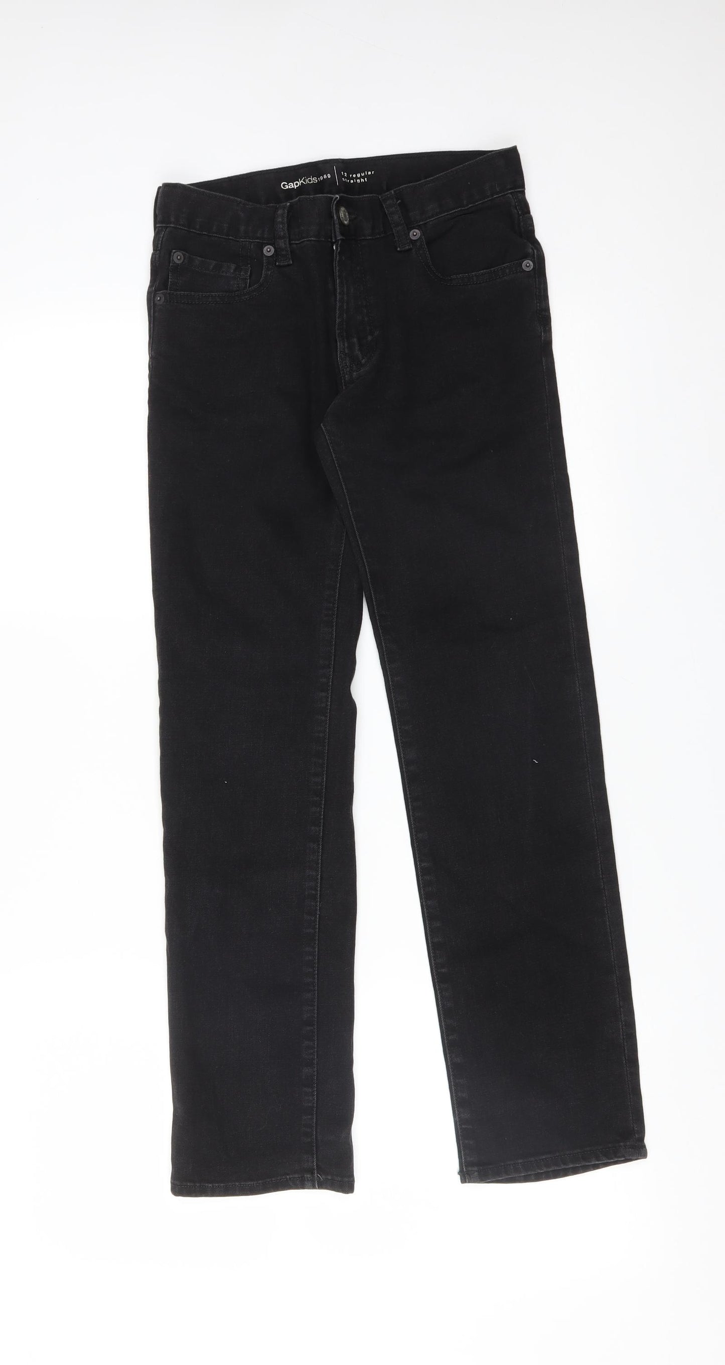 Gap Girls Black   Straight Jeans Size 12 Years