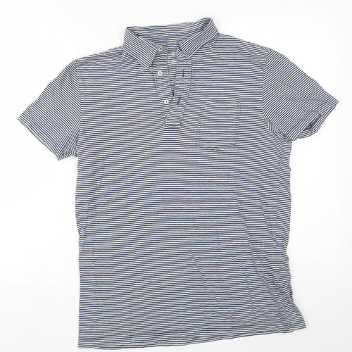 BD BAGGIES Mens Multicoloured Striped   Polo Size M