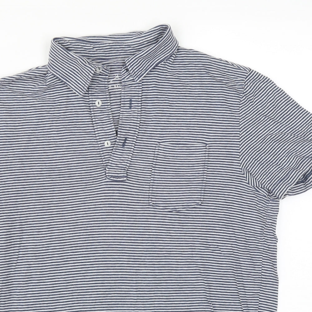 BD BAGGIES Mens Multicoloured Striped   Polo Size M