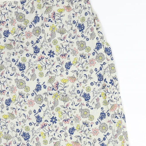 M&S Womens Multicoloured Floral  Basic T-Shirt Size 10