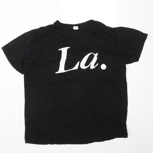 Club Womens Black   Basic T-Shirt Size M  - LA.