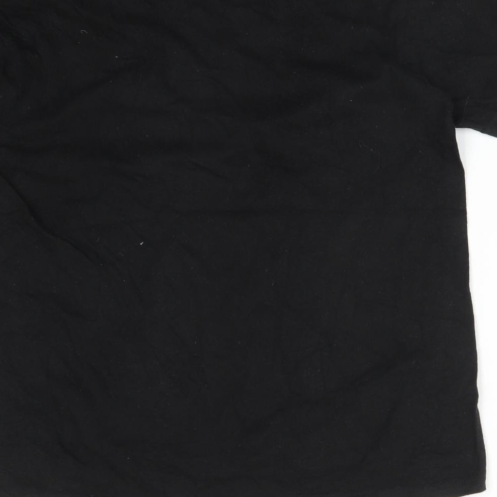 Club Womens Black   Basic T-Shirt Size M  - LA.